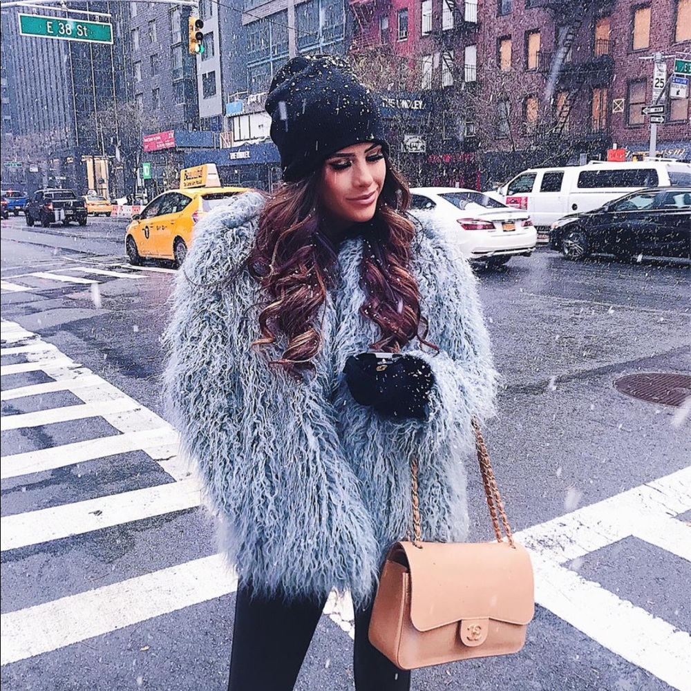 H&M faux fur jacket